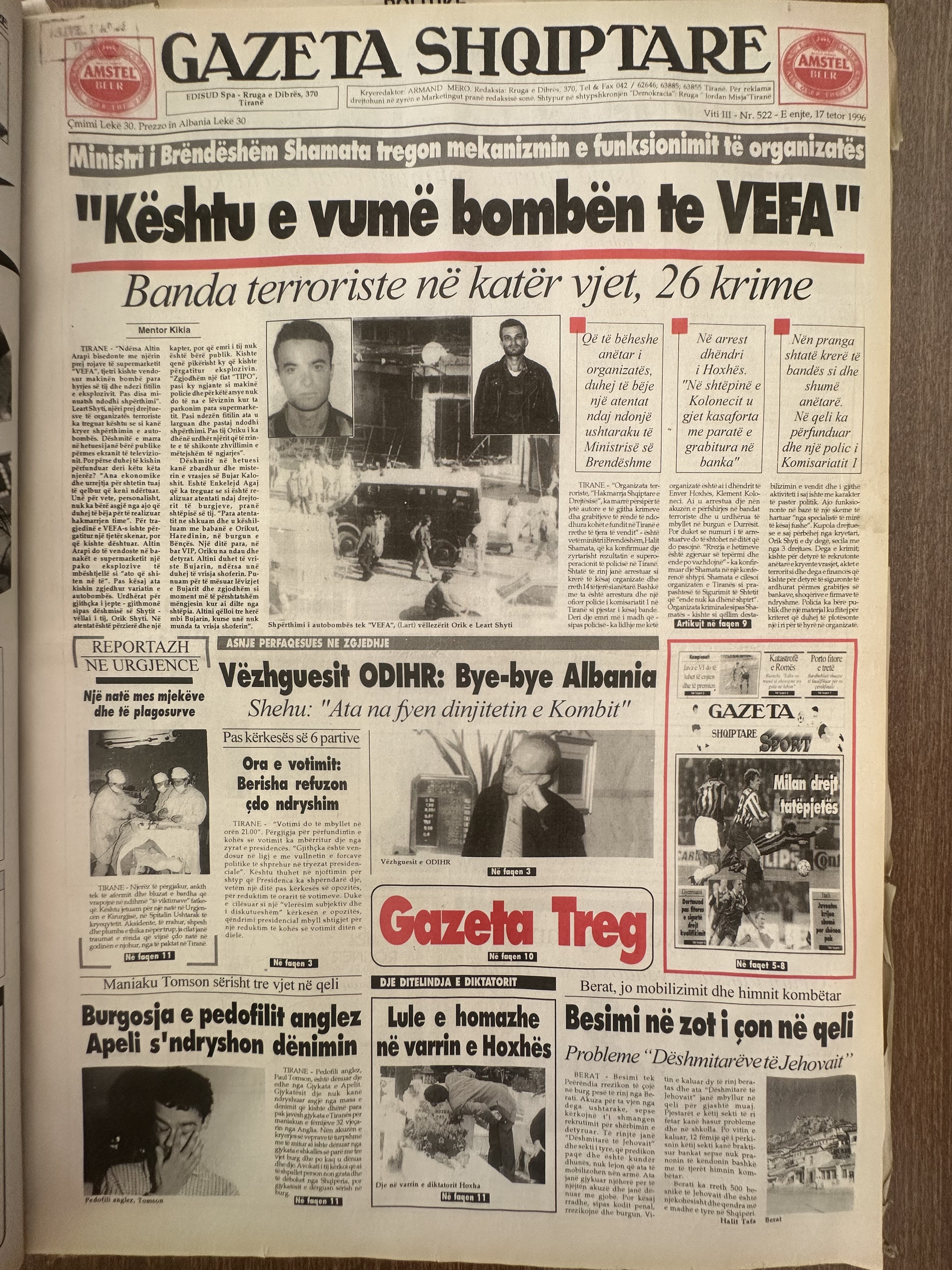 Gazeta Shqiptare 1996-10-17